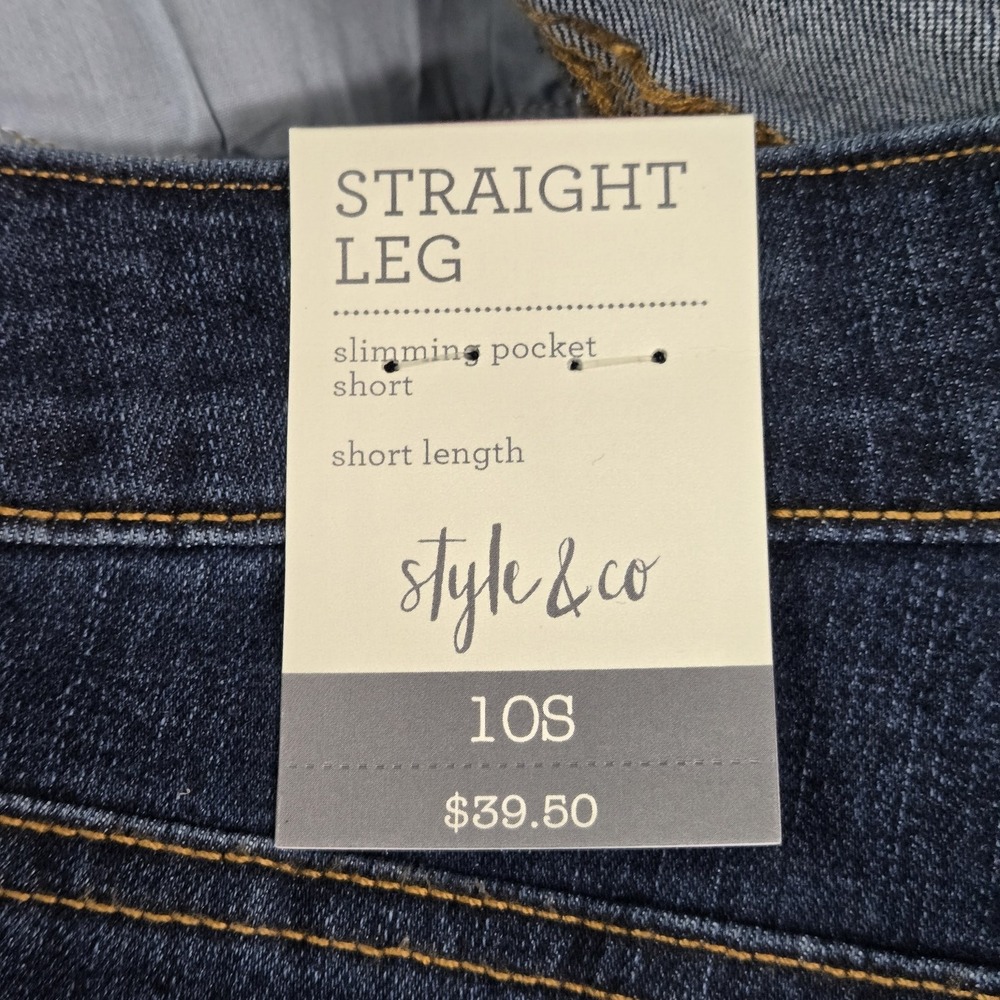 Style & Co Women Jeans 10S Blue Denim Straight Leg NWT - Picture 6 of 13